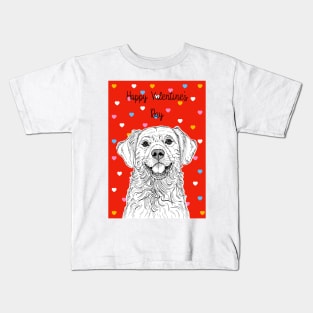 Retriever Dog Valentine's Greeting Kids T-Shirt